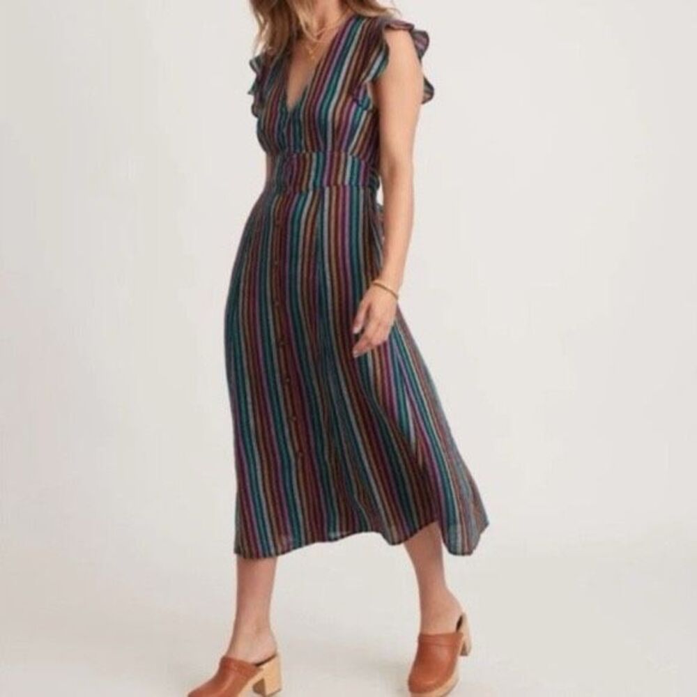 Marine Layer Camila Midi Dress | Multi-Stripe | Small